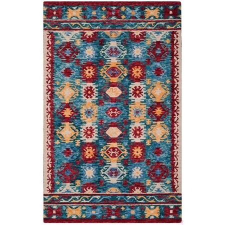 Safavieh Aspen Hand Tufted Accent RugBlue & Red 2 x 3 ft. APN505A-2